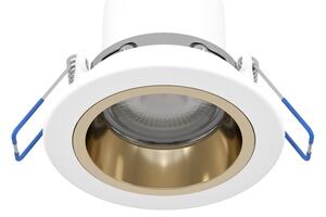 Eglo 902299 YEBRA-Z - Lampă LED RGBW dimabilă cu sticlă fumurie pentru tavan fals, LED/4,8W/230V IP44, alb/auriu