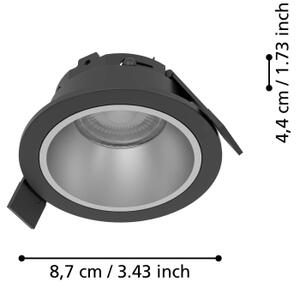 Eglo 902296 - Plafonieră LED dimabilă pentru baie YEBRA LED/4,8W/230V IP44 negru