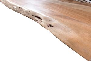 Masa dreptunghiulara cu blat din lemn de salcam Tables&Co 200x100 cm maro/argintiu