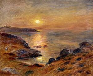 Reproducere The Setting of the Sun at Douarnenez; Couche de Soleil a Douarnenez, 1883, Renoir, Pierre Auguste