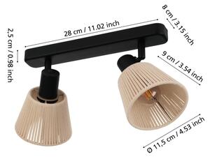 Eglo 44139 - Spot SEAGARD 2xE14/40W/230V, bej/negru