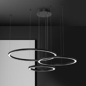Eko-Light Lampă suspendată LED Galaxia, plastic, negru, 3 becuri, 85 W, Negru, Camera de zi / sufragerie, Plastic, Modern