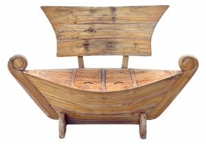 Bancheta in forma de barca din lemn de tec Romanteaka 145 cm