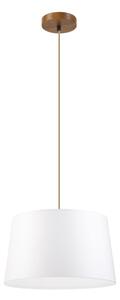 Lustră pe cablu AIDA 1xE27/60W/230V, diam. 35 cm, stejar/maro/alb