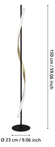 Eglo 902138 - Lampă de podea LED reglabilă CONAPRATO LED/20W/230V negru/auriu