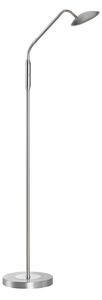 FISCHER & HONSEL Lampă de podea cu LED Tallri, culoare nichel, înălțime 135 cm, CCT, reglabil, Metalic, Camera de zi / sufragerie, Metal, Modern