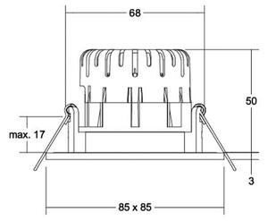 BRUMBERG BB21 IP65 RC driver cutie de conexiuni rotundă, albă, reglabil, Alb, Baie, Aluminiu, Plafon încastrat