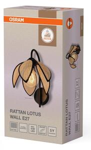 Osram - Lampă de perete DECOR RATTAN 1xE27/15W/230V bej/negru