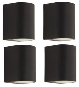 PRIOS Prios aplică de perete pentru exterior Tetje, negru, rotund, 10 cm, set de, reglabil, Negru, Metal, Modern