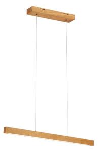 Pendul LED VERDE suspendat pe cablu, 18 W / 230 V, 3000 K, 76 cm, finisaj stejar
