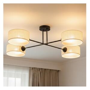 Brilagi - Lustră de tavan aplicată VIRGO 4xE14/40W/230V, crem/negru
