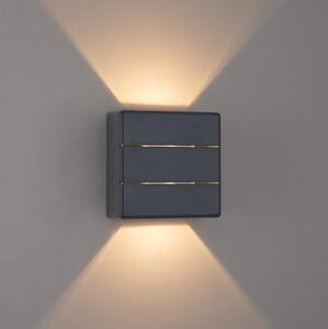 Brilagi - Aplica LED de exterior DOUBLERAY LINE, 6W, 230V, antracit, IP54