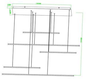 Ondaluce - Lustră LED dimerizabilă suspendată pe cablu GENIUS LED/72W/230V, neagră