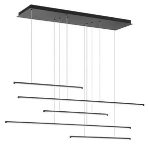 Ondaluce - Lustră LED dimerizabilă suspendată pe cablu GENIUS LED/72W/230V, neagră