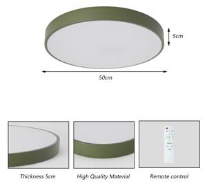 Brilagi - Plafonieră LED dimabilă POOL LED/60W/230V 3000-6000K 50 cm verde+telecomandă