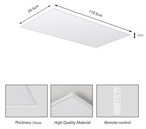 Brilagi - Plafonieră LED dimabilă SLIMFRAME LED/80W/230V 120x60 cm albă + telecomandă