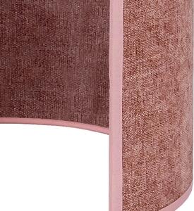 Euluna Aplică de perete Celine, roz, țesătură Chenille, înălțime 24 cm, reglabil, Roz / Rosé, Camera de zi / sufragerie, Țesătură / Textil, Modern