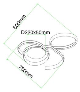 Ondaluce - TWIST, aplică LED de perete reglabilă LED/57W/230V, albă