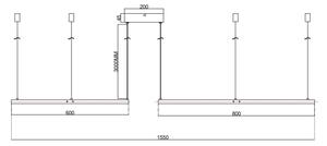 Ondaluce - Lustră LED dimabilă pe cablu SOEL LED/28W/230V + LED/38W, albă