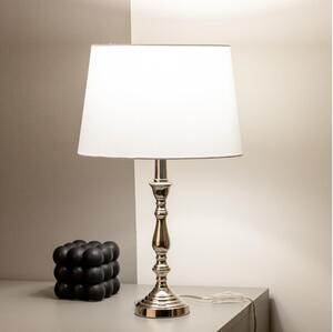 Brilagi - Lampă de masă CERIA, 1xE27/60W/230V, diametru 30 cm, crom lucios/alb