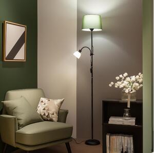 Brilagi - Lampadar CERIA 1xE27/100W/230V + 1xE14/25W negru/verde