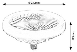 Rabalux 79231 - Bec LED cu ventilator SMD E27/16W/230V