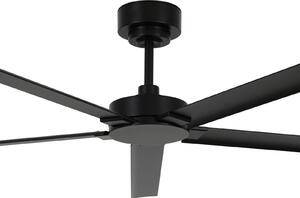 Beacon Lighting Ventilator de tavan Monza negru, cu motor DC, silențios, Ø 152 cm, IP55, Negru, Camera de zi / sufragerie, Aluminiu, Modern