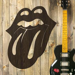 DUBLEZ | Semn din lemn pentru perete - The Rolling Stones