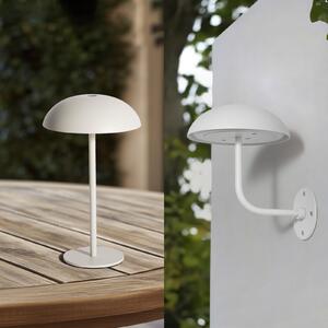 Arcchio LED reîncărcabilă lampă de masă Thenra, alb, suport perete, reglabil, Alb, Metal, Modern, Priză de perete top