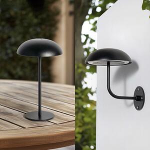 Arcchio LED reîncărcabilă lampă de masă Thenra, negru, suport perete, reglabil, Negru, Metal, Modern, Priză de perete top