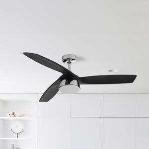 Beacon Lighting LED ventilator de tavan Bronx cu motor DC silențios 132 cm CCT, reglabil, Negru, Camera de zi / sufragerie, Plastic, Modern