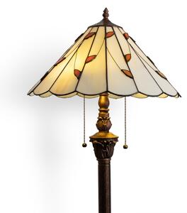 Brilagi - Lampă de podea Tiffany FOLIA, cu vitralii, 2xE27/60W/230V