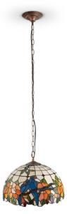 Brilagi - Lustru Tiffany din vitralii JUNGLE, cu lanț, 1x E27/60W/230V, diametru 40 cm