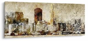 Tablou - Oraș artistic (120x50 cm)