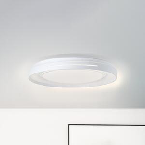 Brilliant Plafonieră cu LED Barty, alb/cromatic, Ø 48,5 cm, CCT, metal, reglabil, Alb, Camera de zi / sufragerie, Metal, Modern