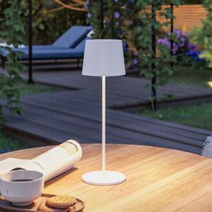 Paulmann Lampa de masă cu LED și baterie Gilo, albă, plastic, IP44, reglabil, Alb, Camera de zi / sufragerie, Plastic, Modern