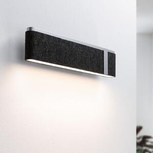Paulmann LED lampă de perete Jagun, antracit, pâslă, cu 3 trepte de, reglabil, Negru, Camera de zi / sufragerie, Țesătură / Textil, Modern