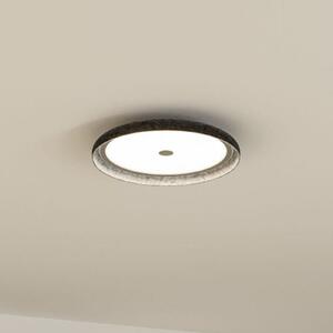 Paulmann Plafonieră cu LED Zarina, antracit, pâslă, 3 trepte de iluminare, reglabil, Negru, Camera de zi / sufragerie, Țesătură / Textil, Modern