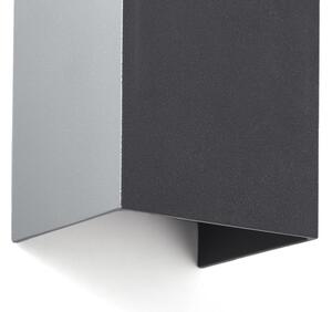 Brilliant Aplică de exterior cu LED Hilly, înălțime 13,6 cm, gri închis, metal, Gri, Metal, Modern