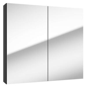 Kielle Vega - Dulap cu oglindă, 80x73x15 cm, negru mat 50118804