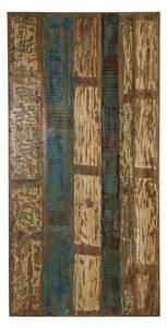 Masa dreptunghiulara cu blat din lemn si cadru metalic 120x65x71,5 cm multicolor