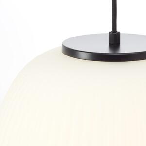 Brilliant Lampă suspendată Kaizen, lungime 105 cm, opal, 3 lumini sticlă/metal, reglabil, Alb, Camera de zi / sufragerie, Sticlă