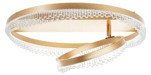 Brilliant Plafonieră cu LED Aurora, auriu, Ø 61 cm, aluminiu, CCT, reglabil, Auriu / Alamă, Camera de zi / sufragerie, Aluminiu, Modern