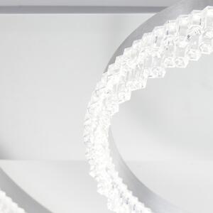 Brilliant Plafonieră cu LED Aurora, aluminiu, Ø 61 cm, CCT, reglabil, Metalic, Camera de zi / sufragerie, Aluminiu, Modern