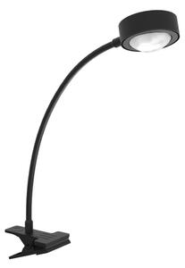 LIGHTME Lampă de masă Powerlens Flex, clemă, negru, Negru, Studiu / Birou, Metal, Modern