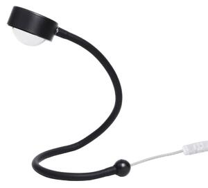 LIGHTME Lampă de masă Powerlens Snake, negru, braț flexibil, Negru, Studiu / Birou, Metal, Modern