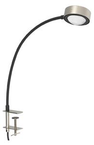 LIGHTME Lampă de masă Powerlens Flex, cu șurub, culoare titan, Gri, Studiu / Birou, Metal, Modern, Lumină de lectură