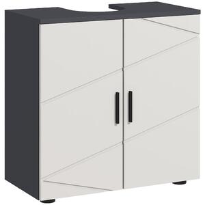 Kleankin Dulap pentru Chiuveta cu Picior, Dulap de Baie, Dulap de Depozitare pentru Chiuveta pentru Podea | Aosom Romania