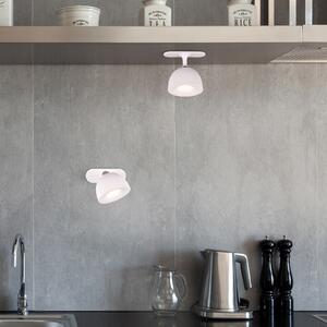 Reality Leuchten Maxima LED lampă de masă reîncărcabilă, alb, înălțime 41 cm, plastic, reglabil, Alb, Camera de zi / sufragerie, Plastic, Modern, Corpuri de iluminat cu clemă / cu fișă