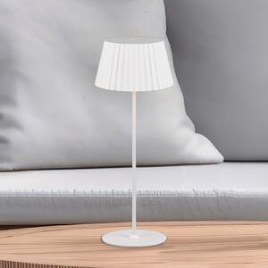 Reality Leuchten Suarez Lampă de masă LED reîncărcabilă, alb, înălțime 39 cm, metal, reglabil, Alb, Metal, Modern